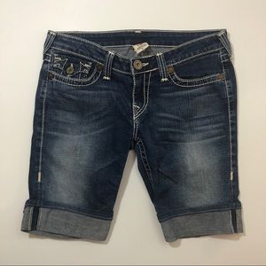 True Religion Shorts - TRUE RELIGION jean Bermuda shorts long cuffed 31 True Religion Shorts - TRUE RELIGION jean Bermuda shorts long cuffed 31
